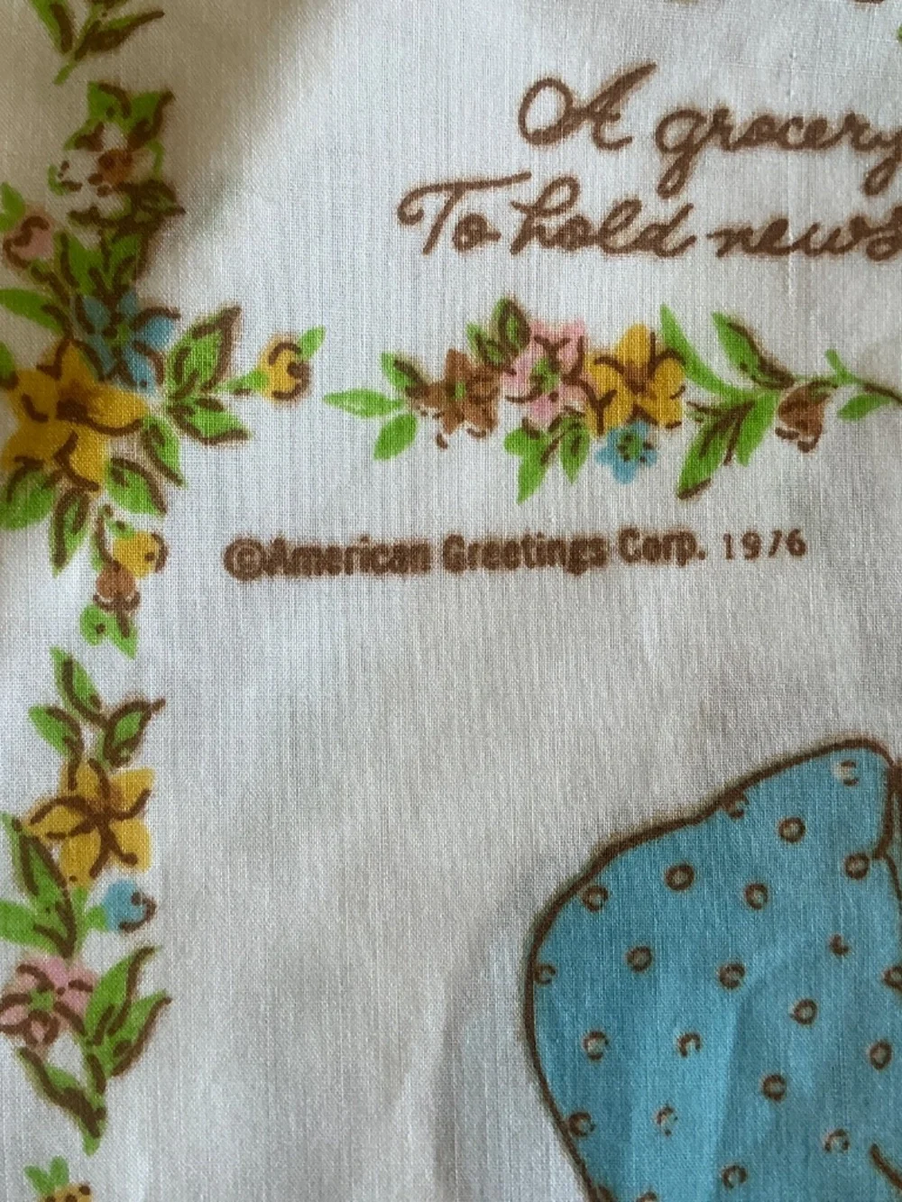 Vintage 1976 American Greetings Holly Hobbie Flat Fitted sheet 80 x 92